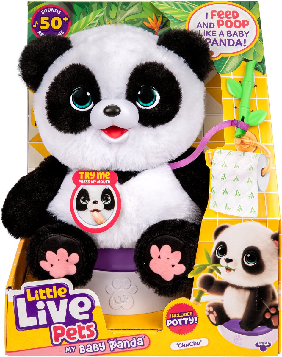 Spectron Little Live Pets Mein Baby-Panda Chuchu - Interaktives Plüschtier
