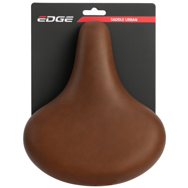 Edge Urban Fahrradsattel - mattes Dunkelbraun (auf Karton)