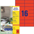 Avery gekleurde universele etiketten formaat 105 x 37 mm (b x h) 1.600 stuks rood