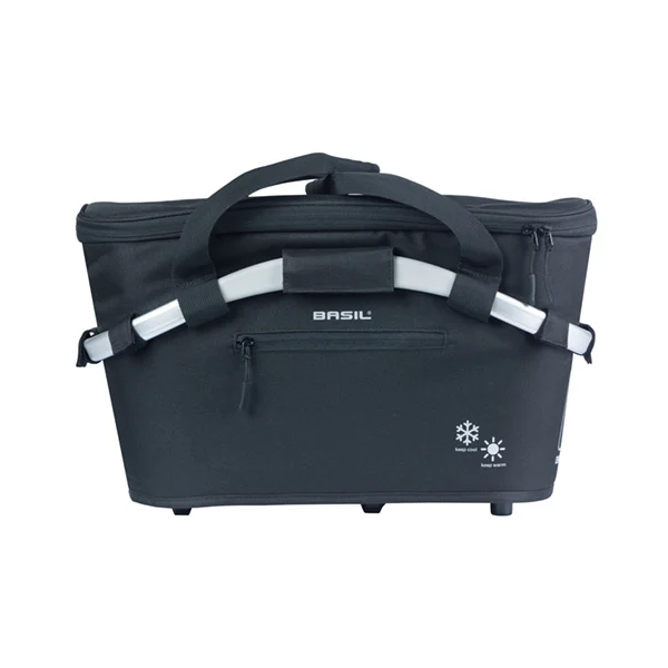 Basil Classic Carry All ISO Fahrradkorb mit MIK-Befestigung, 18 Liter, 38 x 21 x 27 cm, schwarz