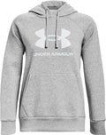 Under armour ua rival fleece big logo hd dames sporttrui - grijs - wit