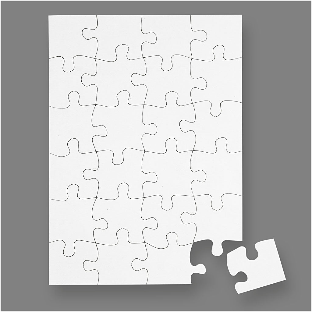 Creativ company http: www.cchobby.nl puzzel-afm-15x21-cm-wit-24-delen-16-stuk-1-doos