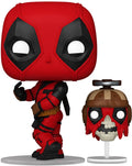 Funko deadpool deadpool wolverine - deadpool with headpool vinylfiguur 1400 unisex pop! - meerkleurig - standard