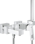 Grohe eurocube badkraan - met badset - 15cm - chroom - 23141000