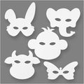 Creotime knutsel maskers dieren, 16st.
