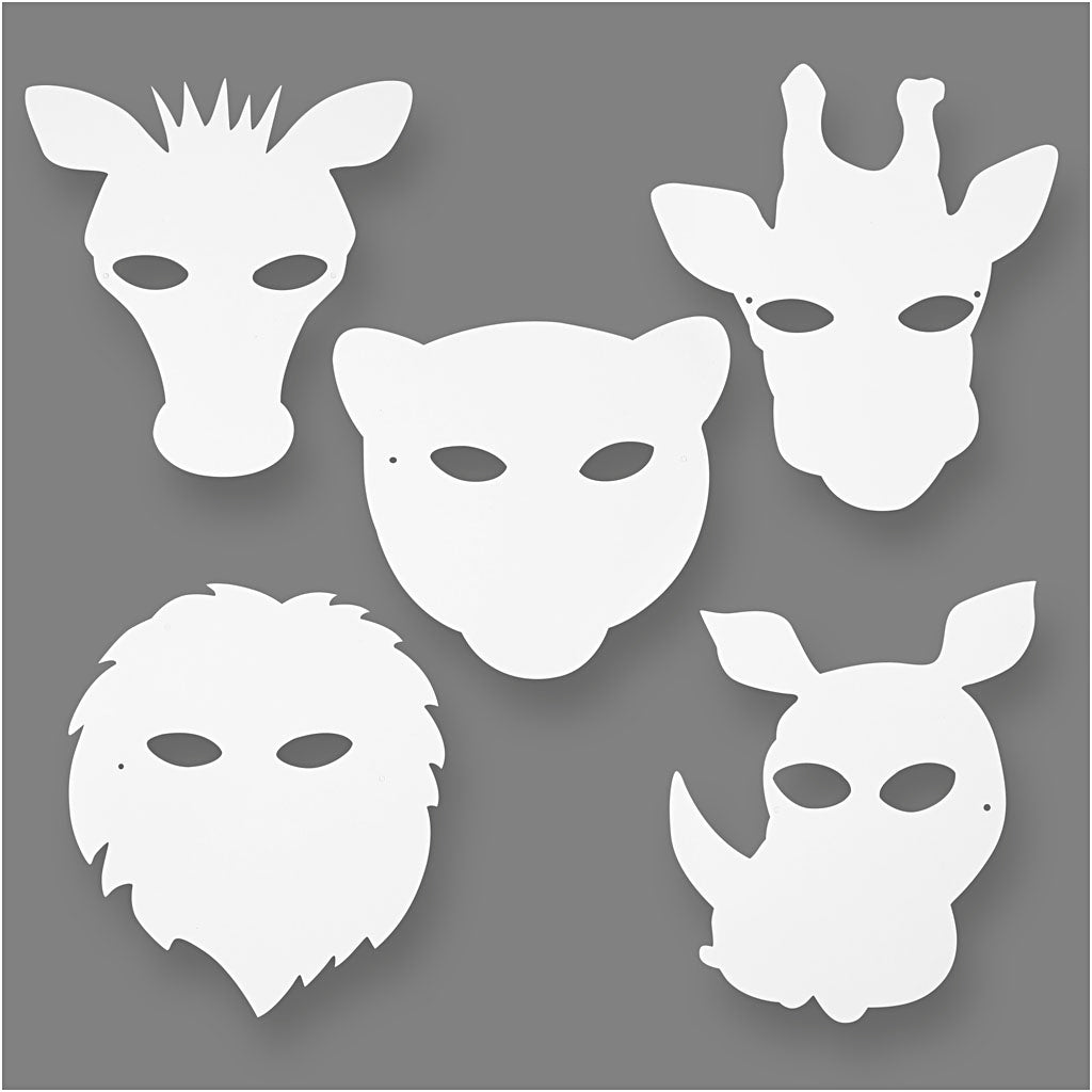 Https: www.cchobby.nl jungledierenmaskers-h-22-5-25-cm-b-20-5-22-5-cm-230-gr-wit-16-stuk-1-doos