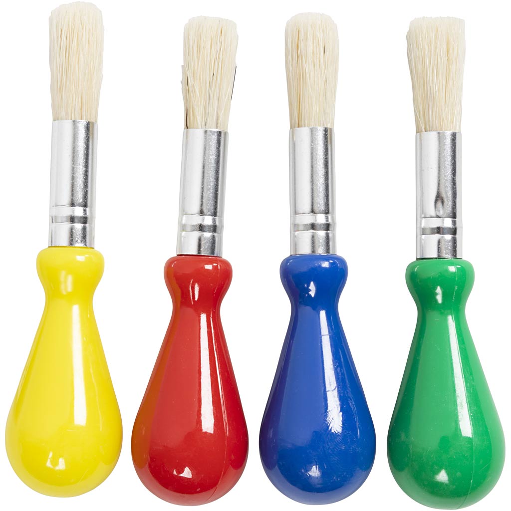 Creativ company http: www.cchobby.nl kinderkwasten-l-11-5-cm-d-13-mm-b-11-mm-rond-4-stuk-1-doos