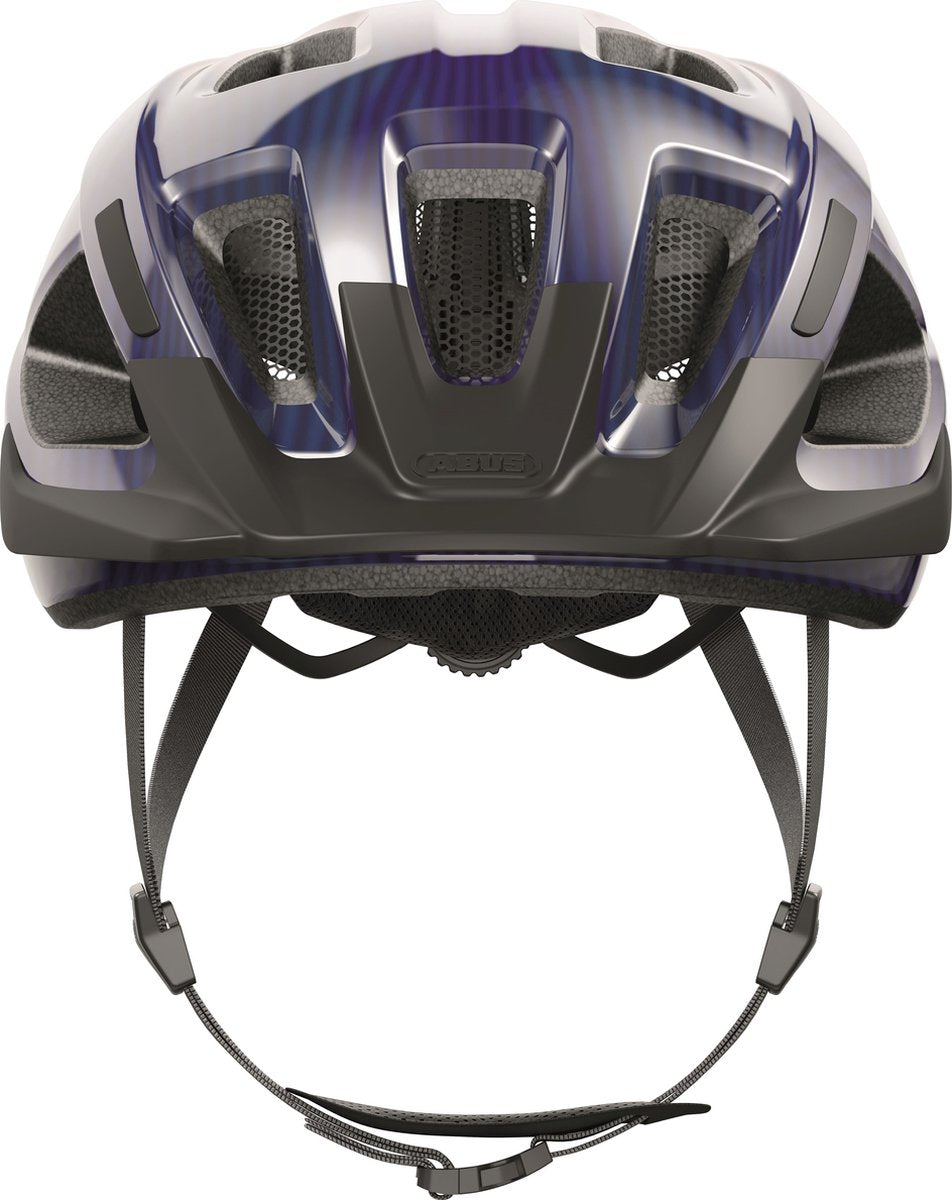 Abus fietshelm aduro 3.0 purple waves l - 58-62 cm - paars - geschikt voor gebruik op elektrische fietsen - stadsfietsen - 320 g