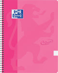 Oxford touch - schrijfblok - a4 - geruit- 140 pagina's - 90g - soft cover - roze