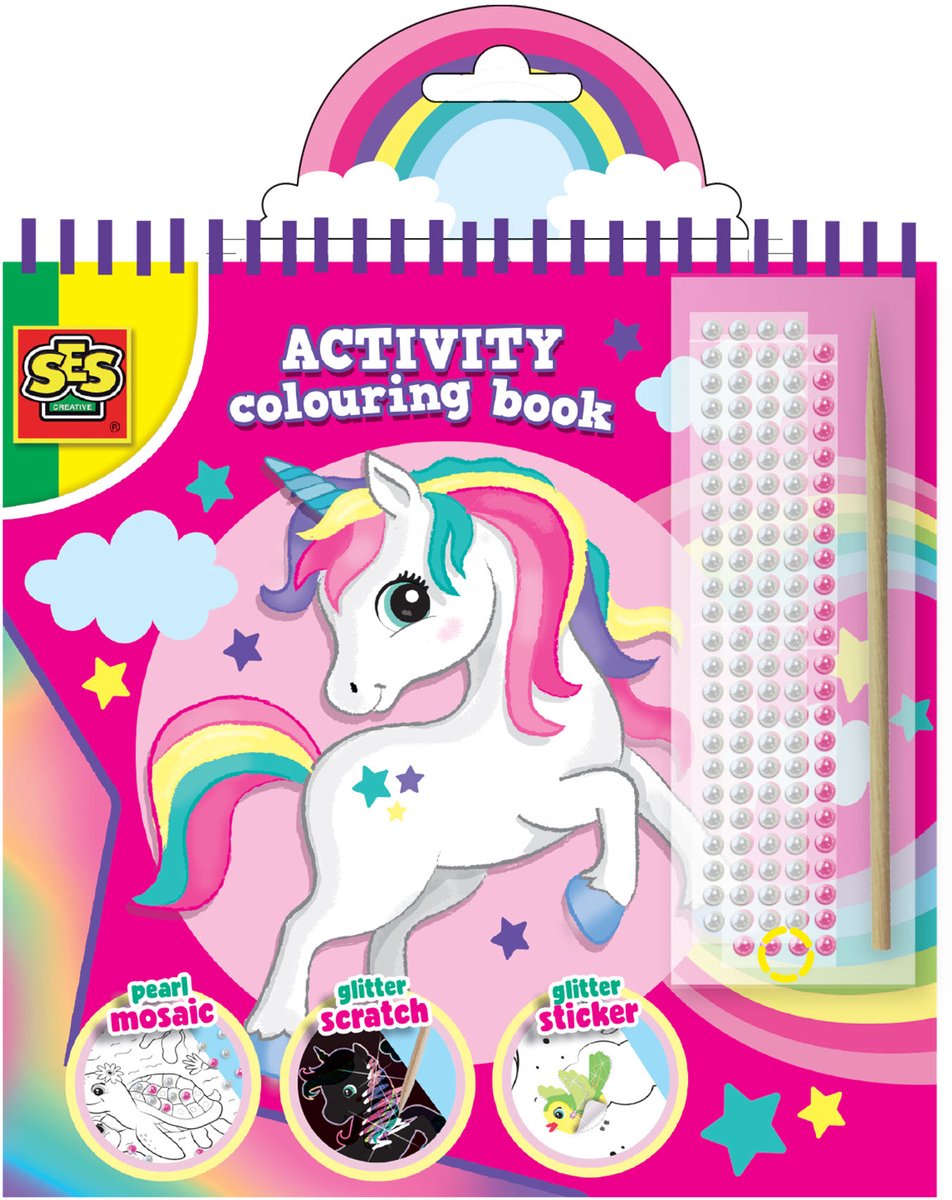 SES Malbuch Glitzer 3 in 1