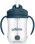 Dr. brown's baby's eerste rietjesbeker - donkerblauw - 270 ml - vanaf 6 maanden