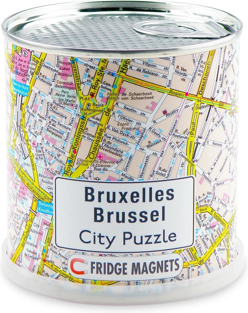 City puzzle brussel - puzzel - magnetisch - 100 puzzelstukjes