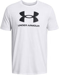 Under armour ua sportstyle logo update ss-wht heren sportshirt - wit - zwart xxl