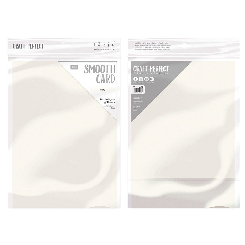 Craft perfect by tonic studios craft perfect • smooth card a4 300g ivory 5pcs