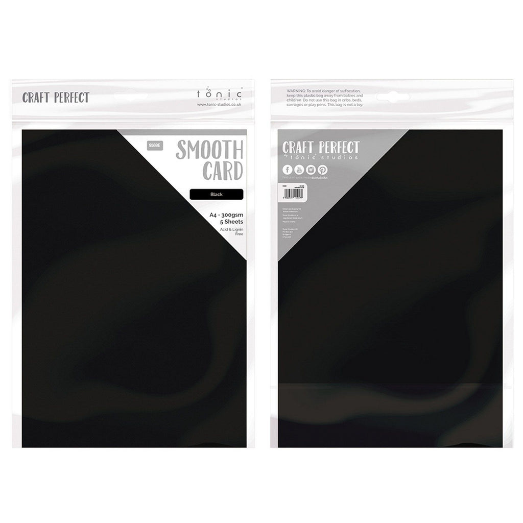 Craft perfect by tonic studios craft perfect • smooth card a4 300g black 5pcs