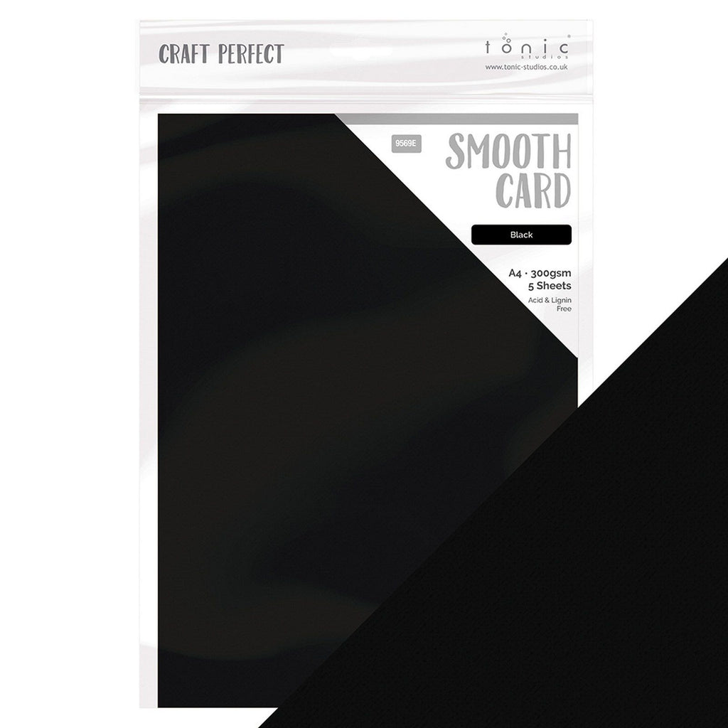 Craft perfect by tonic studios craft perfect • smooth card a4 300g black 5pcs