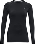 Under armour ua cg authentics crew dames sporttrui - zwart - wit