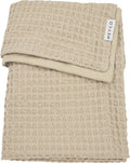 Meyco baby wafel katoen ledikant deken - sand - 100x150cm - 1.0 tog