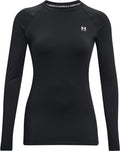 Under armour ua cg authentics crew dames sporttrui - zwart - wit