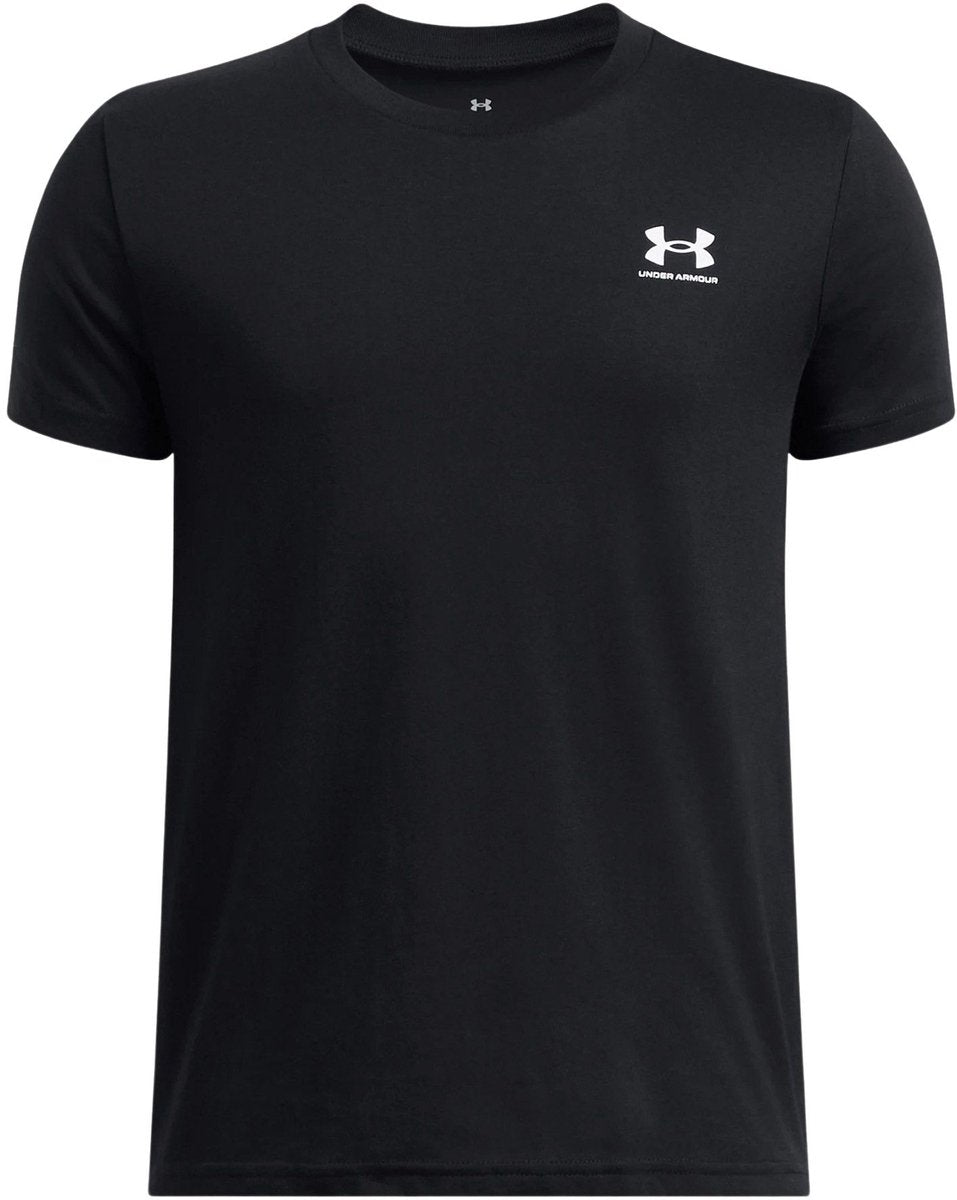 Under armour ua b sportstyle lc ss unisex sportshirt - zwart - wit 128
