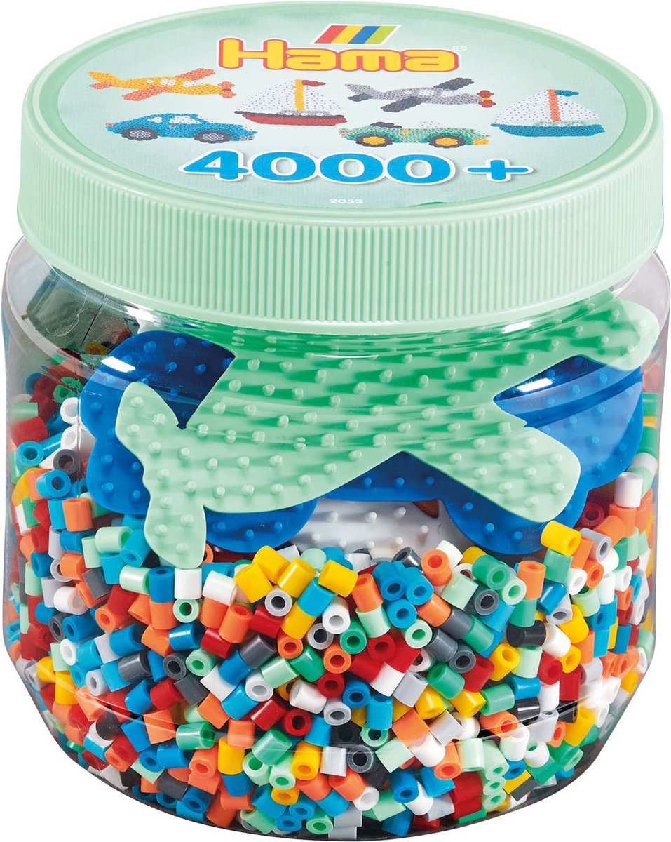 Hama Midi Bügelperlen-Set im Glas, 4000 Stück.