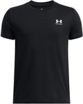 Under armour ua b sportstyle lc ss unisex sportshirt - zwart - wit 140