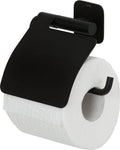 Tiger colar - wc rolhouder met klep - zonder te boren - toiletrolhouder zelfklevend - zwart
