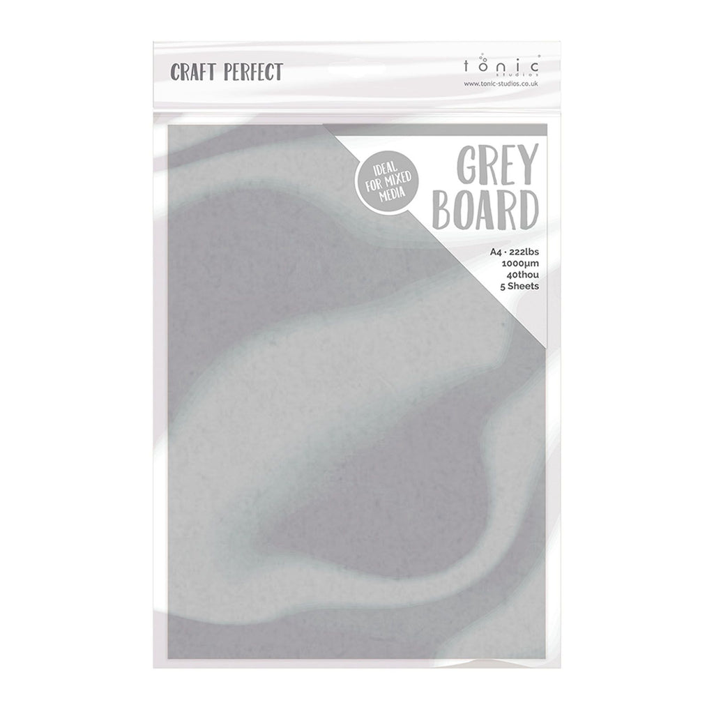 Craft perfect by tonic studios craft perfect • grey board a4 5pcs