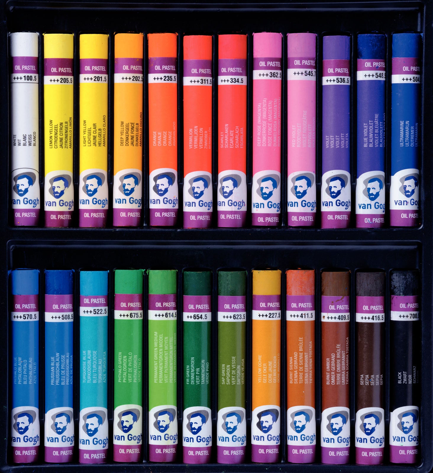 Van gogh basisset oliepastels met 24 kleuren