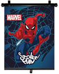 Amio spider man roller zonnescherm autoraam - 1 stuk 36x45 cm - kinder zonnescherm voor achterruit vakantie en dagelijks gebruik