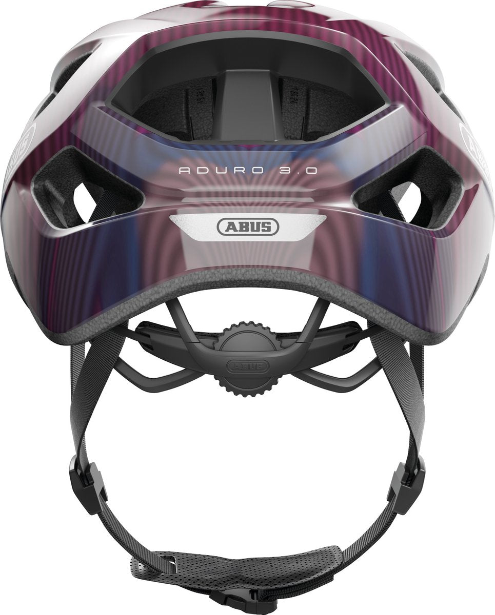 Abus fietshelm aduro 3.0 purple waves s - 51-55 cm - paars - geschikt voor gebruik op elektrische fietsen - stadsfietsen - 280 g