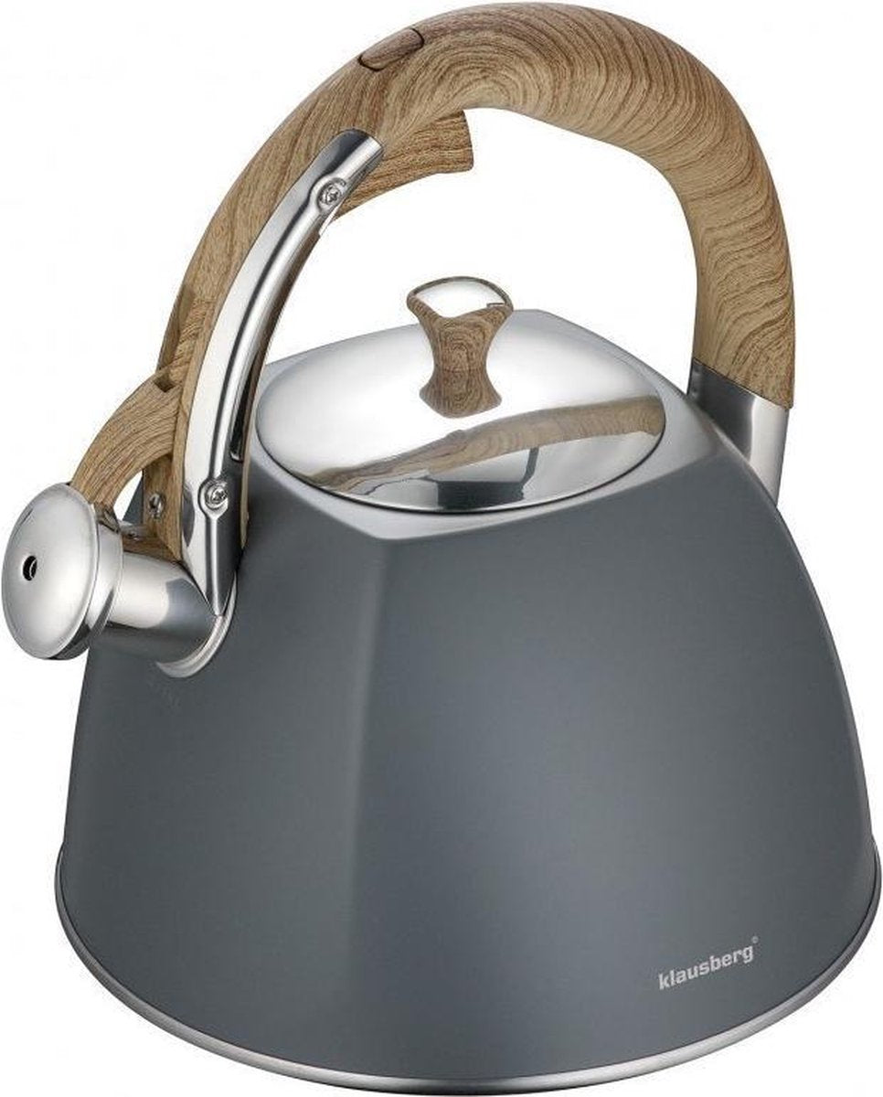 Klausberg kb-7501 fluitketel - 3l - rvs - alle warmtebronnen