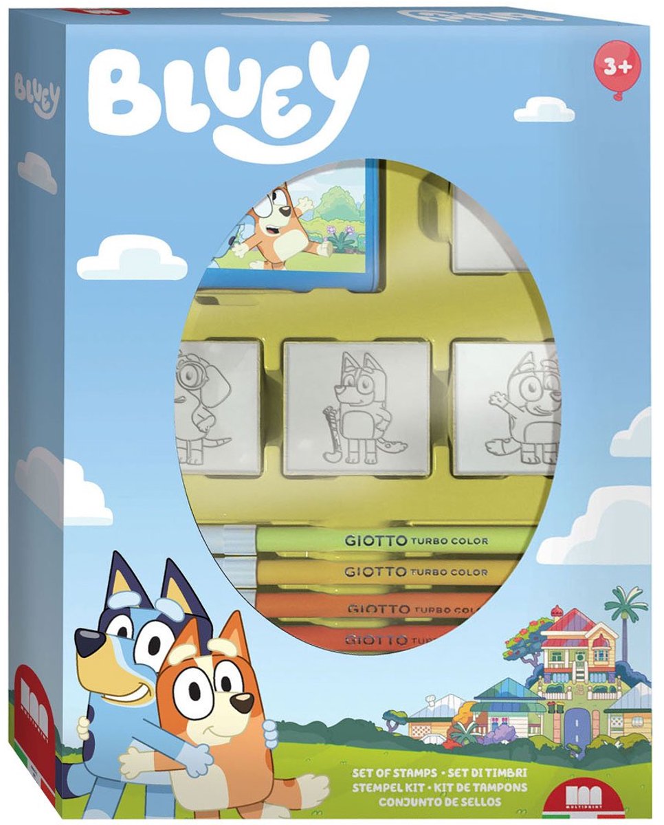 Multiprint Bluey Stempelset mit 4 Stempeln