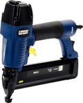 Rapid professionele pneumatische tacker - magnesium behuizing - 360° luchtuitlaat - regelbare inslagdiepte - blauw geel