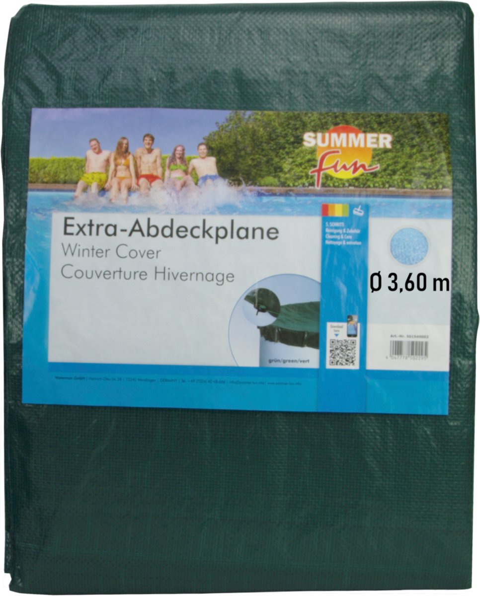 Summer fun summer-fun-winterzwembadhoes-rond-360-cm-pvc-groen