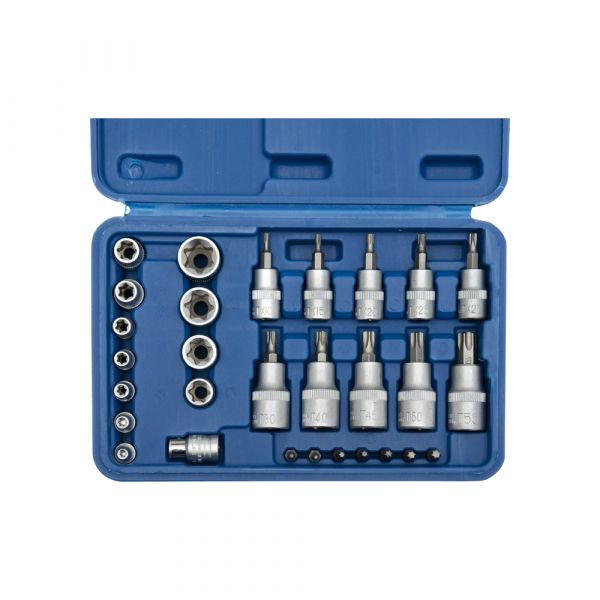 Torx-Steckschlüssel- und Bit-Set 1 4 + 3 8
