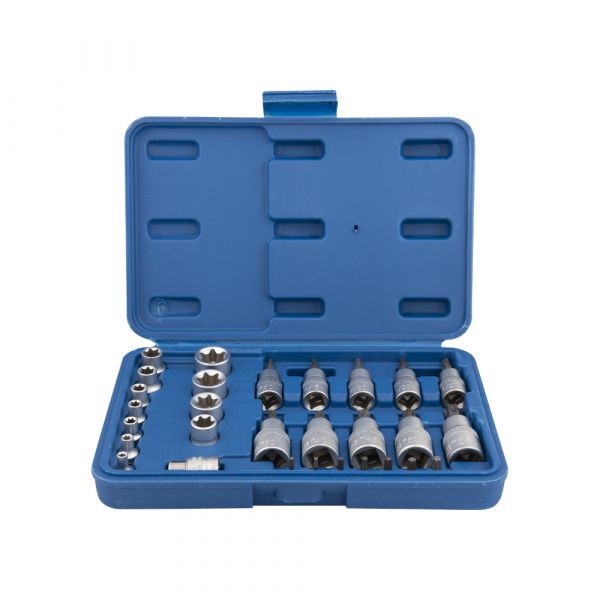Torx-Steckschlüssel- und Bit-Set 1 4 + 3 8