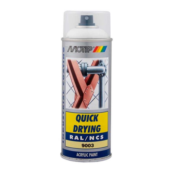 Industriell RAL9003 400ml. Motip