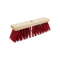 Bezem nylon rood 29 cm.