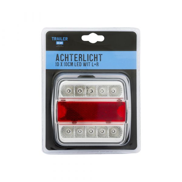 TRAILERGEAR Rücklicht 98x105mm. LED Weiß L=R