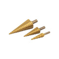 Topgear con. plaatfrezen stappenboor hss set 3x