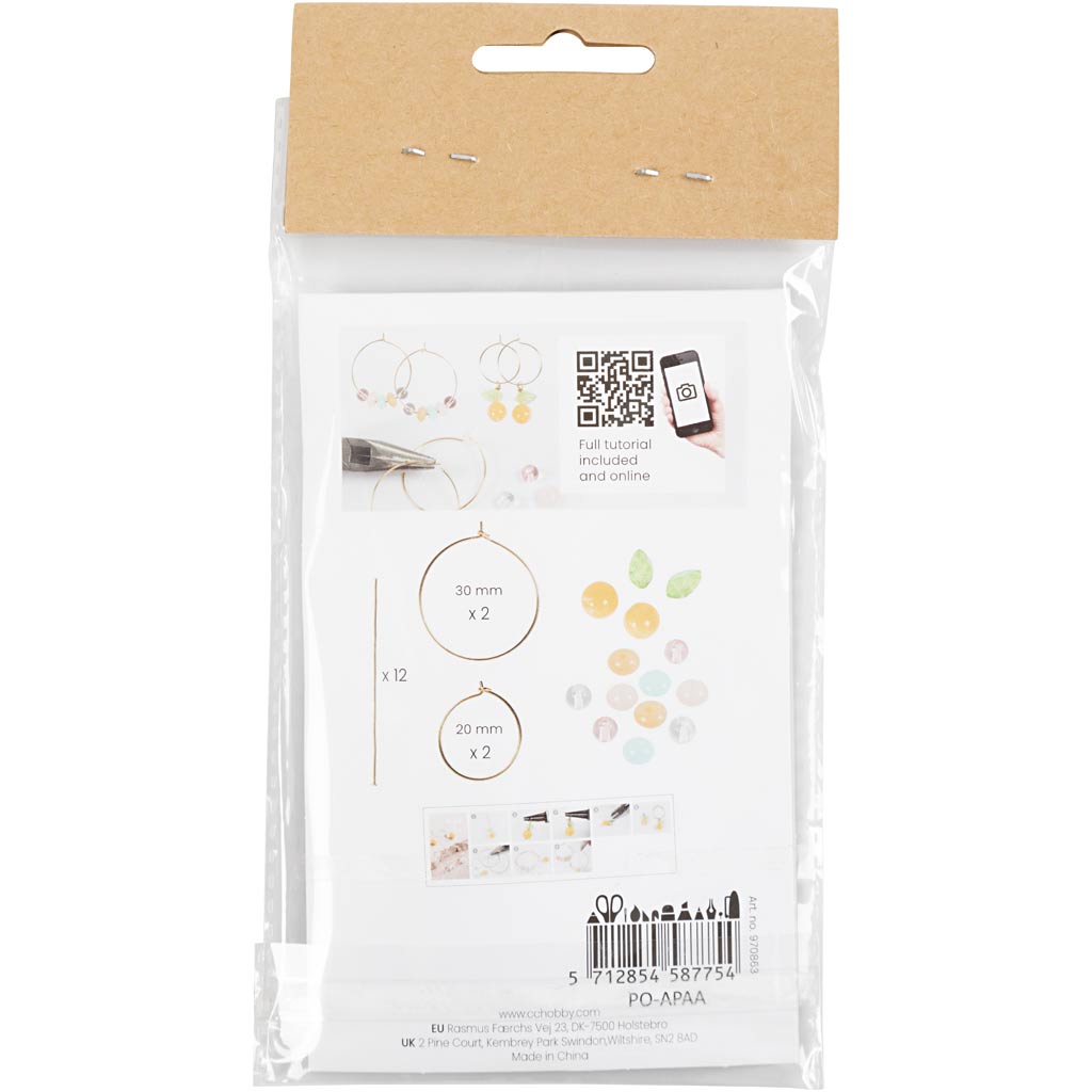 Creativ company mini hobbyset sieraden oorringen met kralen