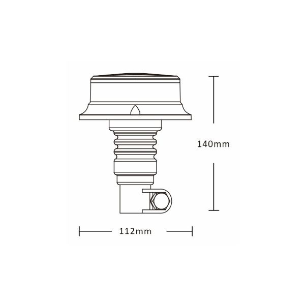 Pic zwaailamp led 12-24v o pro