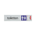 Bord alulook toiletten - 165x44 mm zelfklevend.
