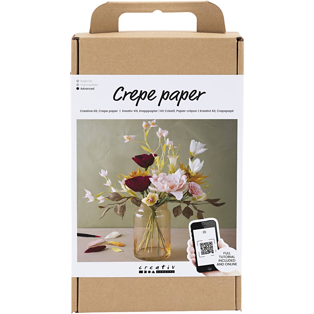 Creativ company hobbyset crepepapier bloemen boeket