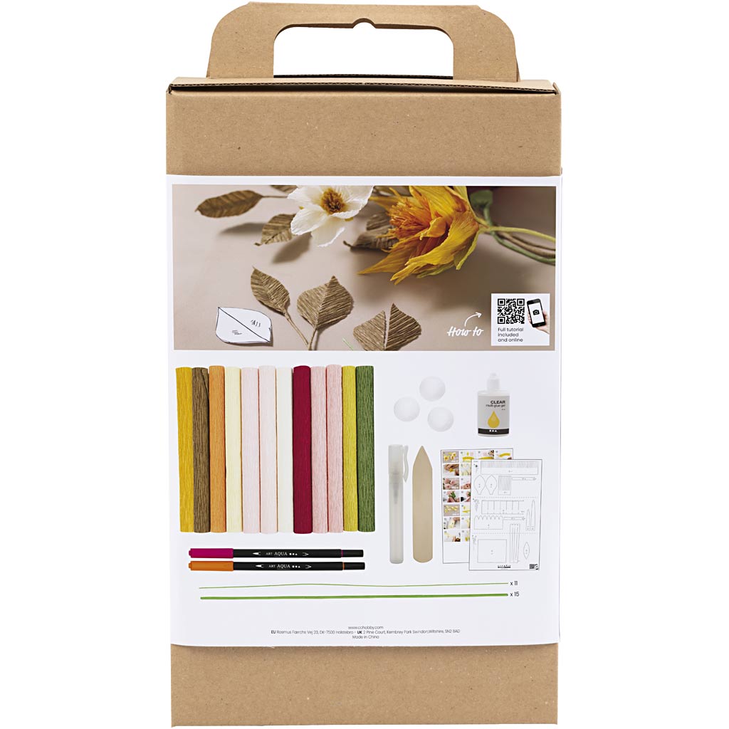 Creativ company hobbyset crepepapier bloemen boeket