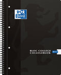 Oxford collegeblk oxf a4+ rt 5mm 4gaats 180pag 80gr zwart | 5 stuks