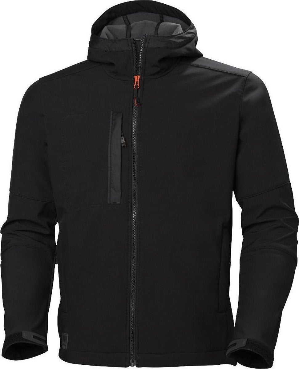 Helly hansen kensington hooded softshell 74230 - mannen - zwart - m