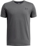 Under armour ua b sportstyle lc ss unisex sportshirt - grijs - zwart 164