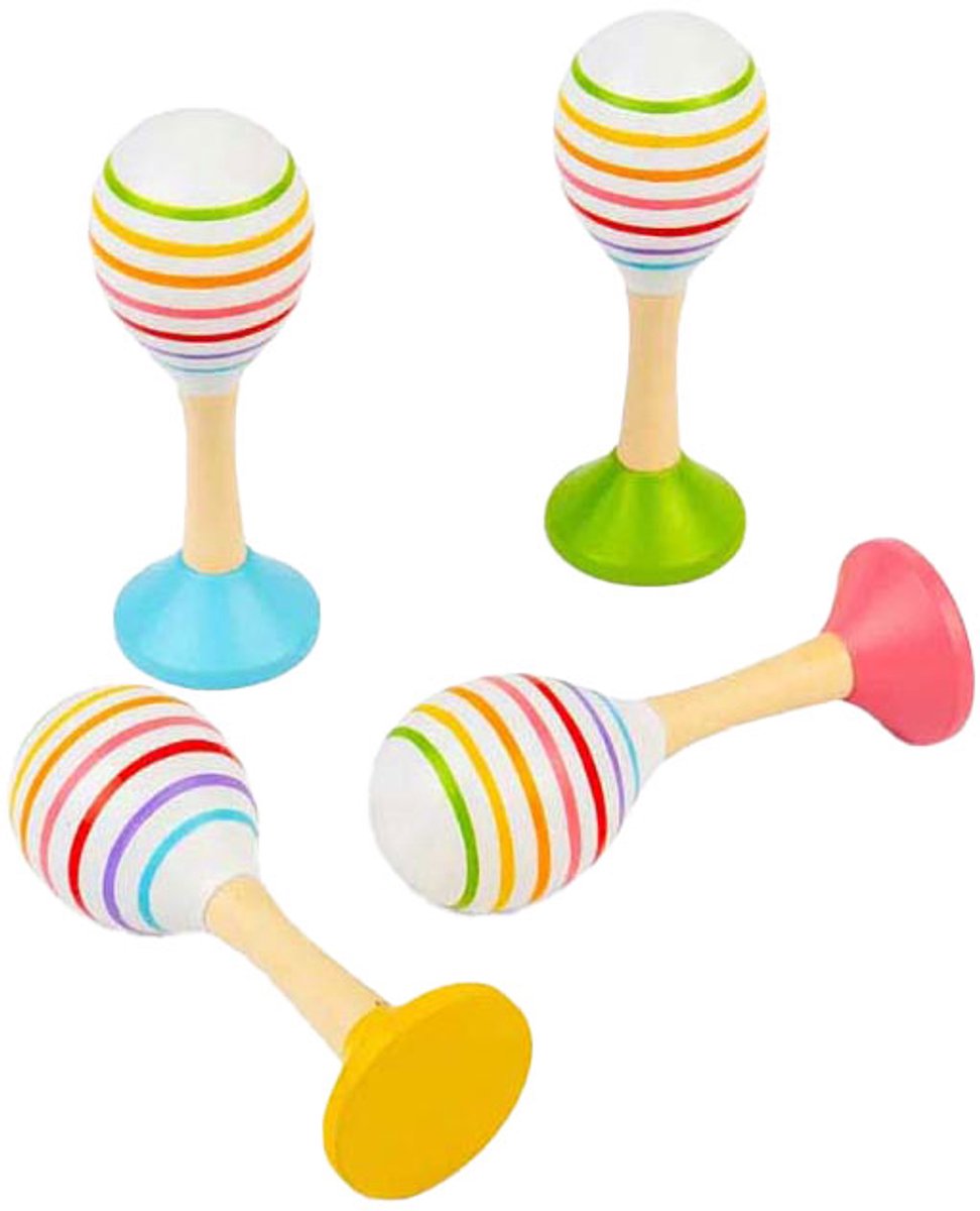 Bigjigs Junior-Maraca aus Holz, 2 Stück.